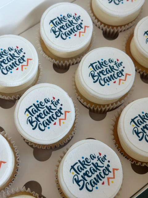 12 Pack Regular Edible Image Cupcakes.