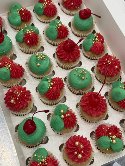 24 Pack Custom Mini Size Cupcakes.