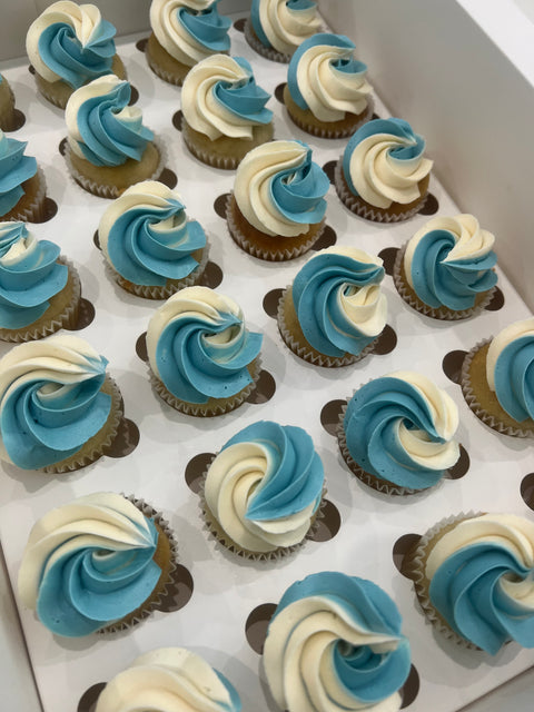 24 Pack Custom Mini Size Cupcakes.