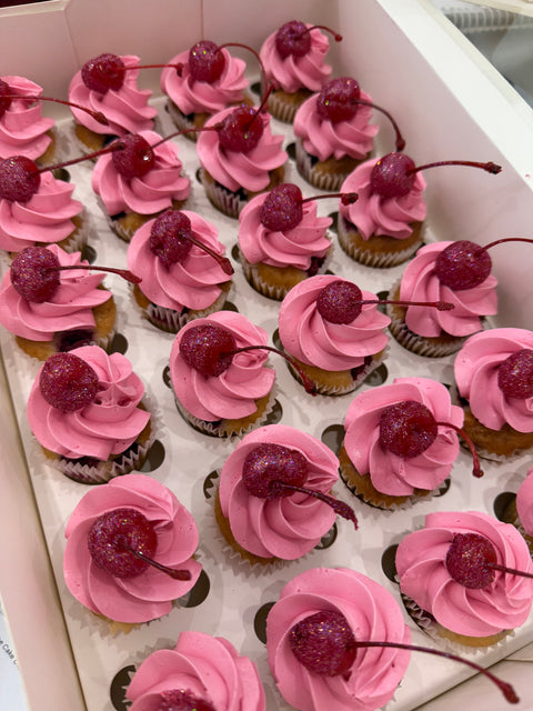 24 Pack Custom Mini Size Cupcakes.