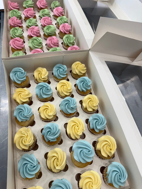 24 Pack Custom Mini Size Cupcakes.
