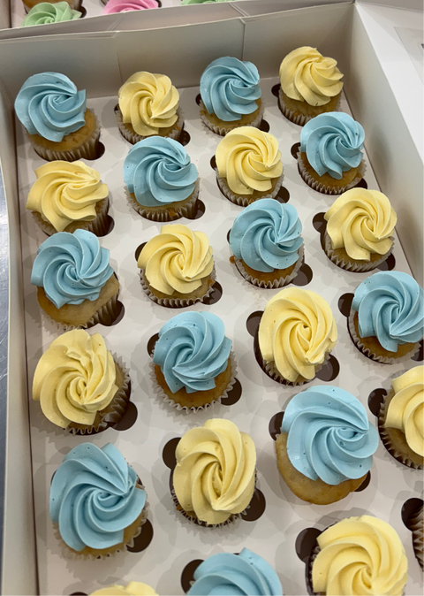 24 Pack Custom Mini Size Cupcakes.