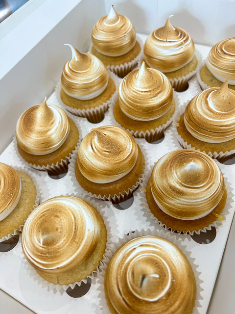 12 Pack Torched Meringue Cupcakes.