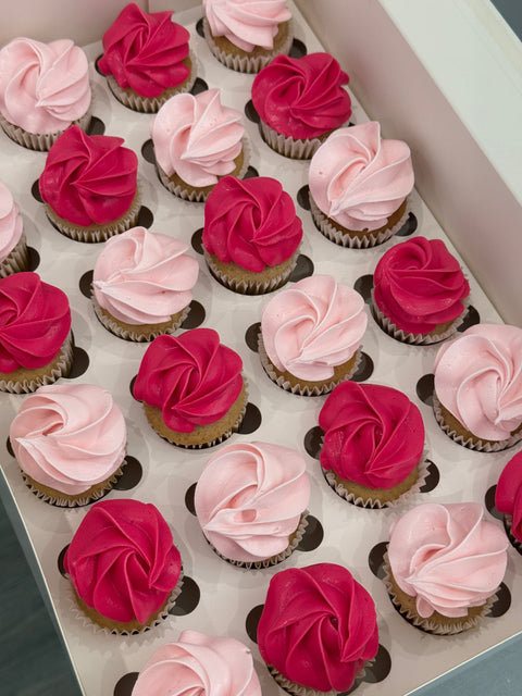 24 Pack Custom Mini Size Cupcakes.