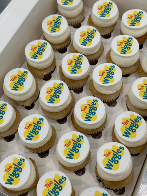 24 Pack Mini Edible Image Cupcakes.