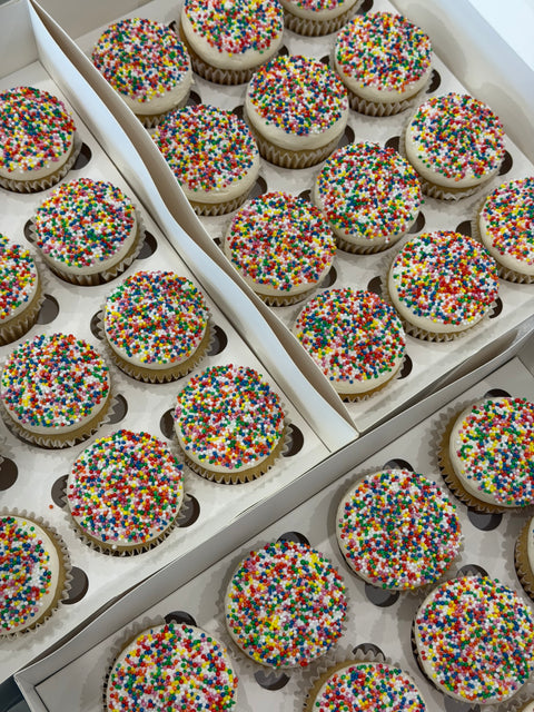 Regular Fairy Bread Cupcakes