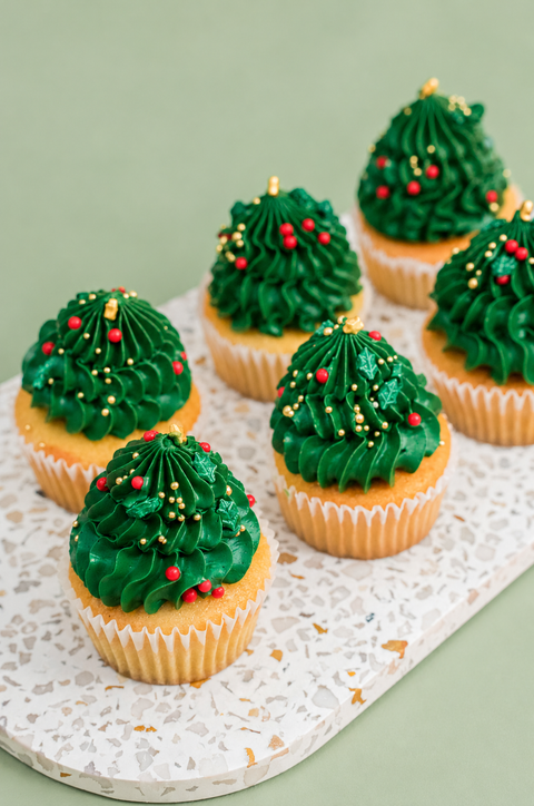 Christmas Tree Cupcakes