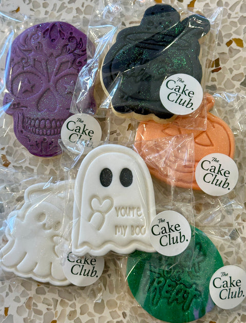 6 pack Fondant Halloween Cookies