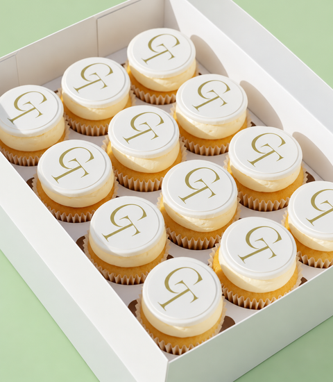 12-Pack Regular Edible Image Cupcakes.