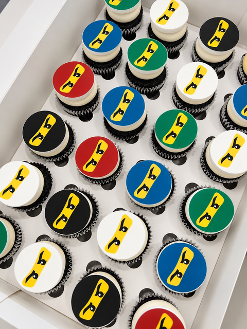 24-Pack Mini Edible Image Cupcakes.