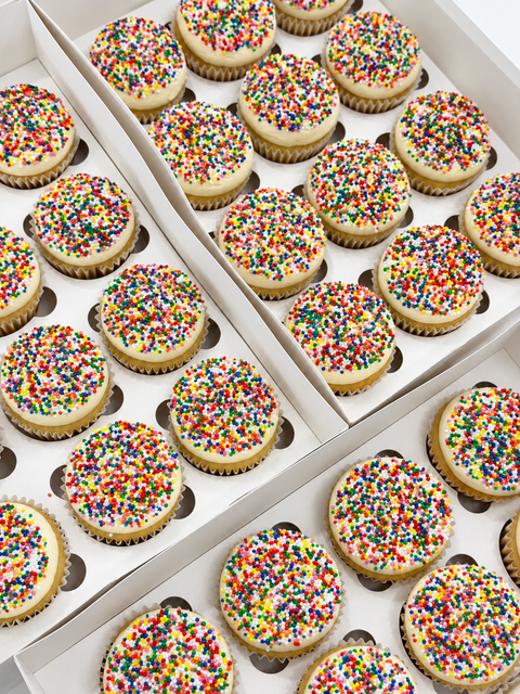 Regular Fairy Bread Cupcakes